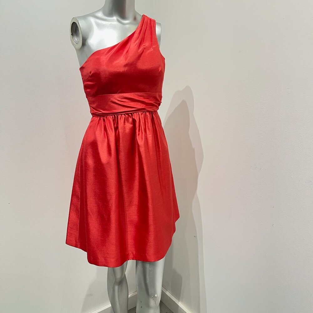 Jenny Yoo Coral Formal Midi 100% Silk Dress